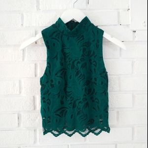 Green Lace Top